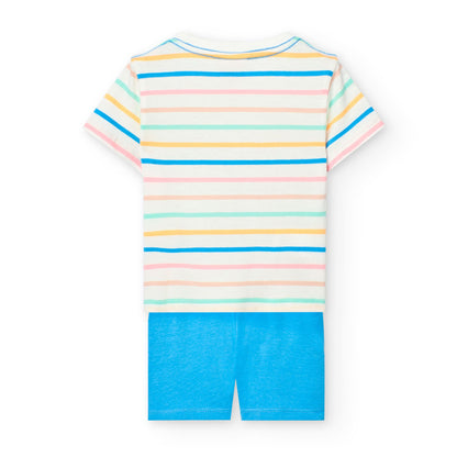 Completo di T-shirt Multicolore e Pantaloncini 311106