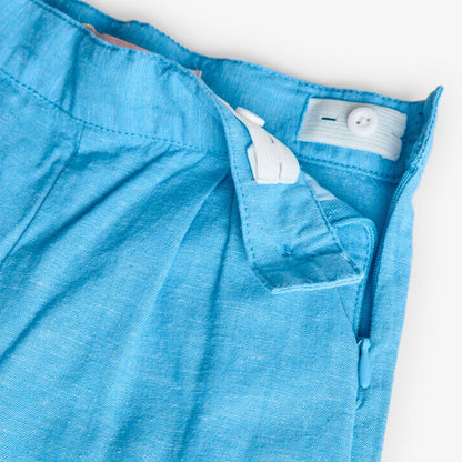 Pantaloni di Lino con Ricamo 701110