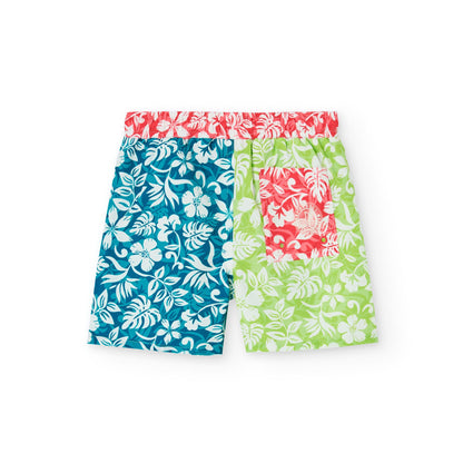 Costume da Bagno Boxer in Tessuto Riciclato per Ragazzo stampa Floreale 831260