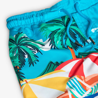 Costume da Bagno Boxer in Tessuto Riciclato per Ragazzo stampa Surf
