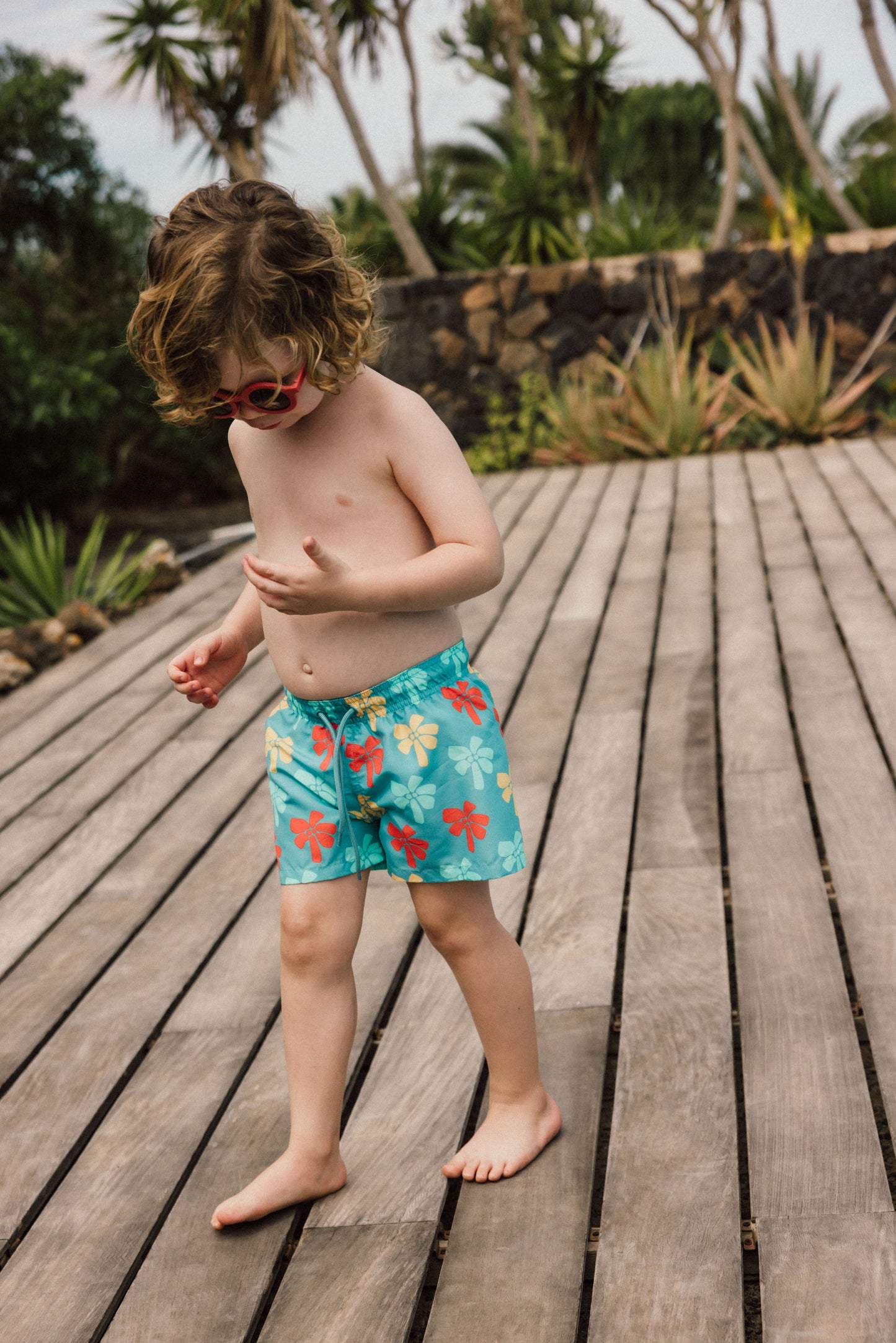 Costume da Bagno Boxer per Bambino stampa Floreale 811011