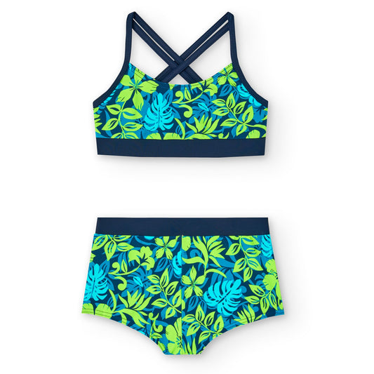 Costume da Bagno Due Pezzi a Fascia con Culotte per Ragazza